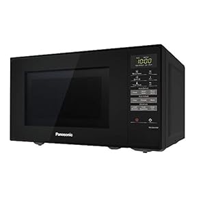 Panasonic NN-E28JBMBPQ Compact Solo Microwave Oven with Turntable, 800 W, 20 Litres, Black, One Size