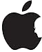 Apple Logo with Steve Jobs Face Decal Sticker Peel And Stick Black