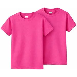 Gildan Unisex, Youth Heavy Cotton T Shirt 2-Pack, 5000B Heliconia