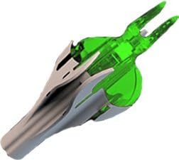 Nocturnal Lighted Nocks Helios H Nock/Fletching Combination (3-Pack), Green