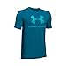 Under Armour Boys Sportstyle Logo T-Shirt, Peacock, Youth Medium