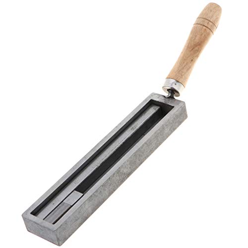 Fenteer Sump Iron Oil Trough with Wooden Handle Casting Mould Jewelry Molding Tools - Thumbnail 7