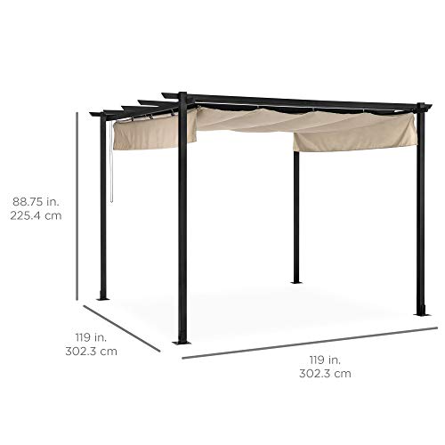 image for Best Choice Products 10x10ft Extra-Large Outdoor Pergola Shelter for B