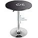 Costway Modern Round Bar Table, Cocktail Table Adjustable Bistro Pub Counter Wood Top Swivel Indoor (1)