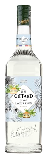 GIFFARD - Sirop Saveur Rhum - Recette et Fabrication Françaises - Doux et Aromatique - 1 Litrey, Bouteille