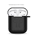 Amasing AirPods Case Airpods Accessories Protective Silicone Cover Skin Compatible for Airpod Charging Case BLACK Only
