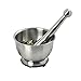 NewlineNY Stainless Steel Hand Masher & Bowl, Mortar and Pestle Set