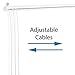 You Have Space BHG 2 Pack Hanging Picture Display Photo Holders with Metal Cable Strings and 40 Magnetic Clips Metal White