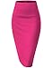 Womens Pencil Skirt for Office Wear KSK43584X 1139 FUCHSIA 2X