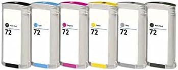 Saver Set, 6 pieces HP 72, matt black, photo black, cyan, magenta, yellow, grey, 6 x 130 ml, compatible
