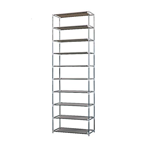 Firstry 10 Tiers Shoe Rack 30 Pairs Shoes Organizer Sturdy Space Saving Shoe Storage Tower Shelf (10-Tier)