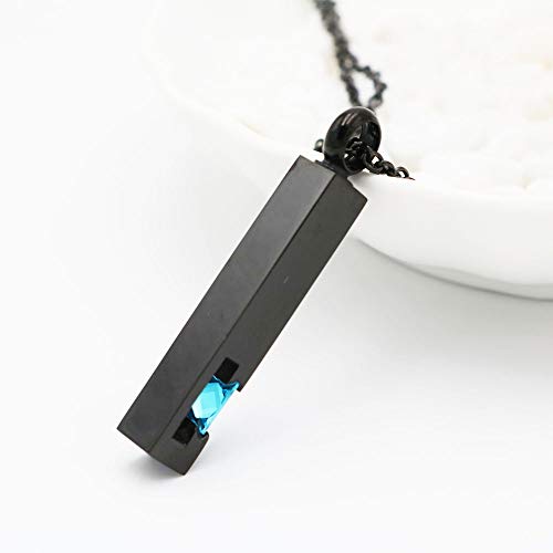 Inlay Multi-Colored Crystal Bar Stainless Steel Memorial Urn Necklaces for Cremation Ashes Keepsake Jewelry