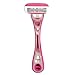 Noxzema Spa 4-Blade Razor Handle and 6 Refill Cartridges; 4-Blade Razor Offers Long-Lasting Smoothness; Pivoting Head Adjusts to Fit Delicate Curves; Features Premium Moisture Pad for Effortless Glide