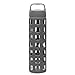 Ello Pure Glass Water Bottle with Silicone Sleeve | 20 oz | Grey Squares