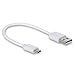 InkoTimes Micro USB Cable Short 8 Inch USB 2.0 A-Male to Micro B Charge and Sync Cable (4 Pack) (White)