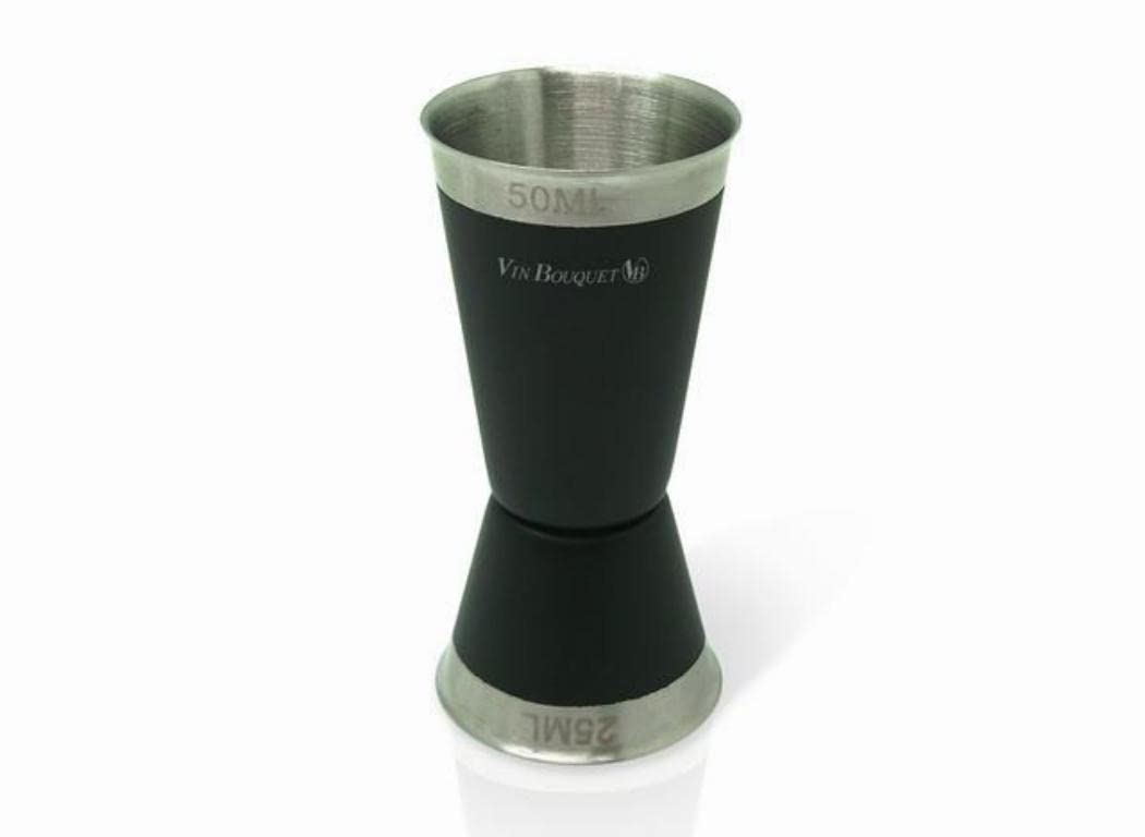 Vin Bouquet 50/25ml Stainless Steel Measuring Cup (1) - Negro