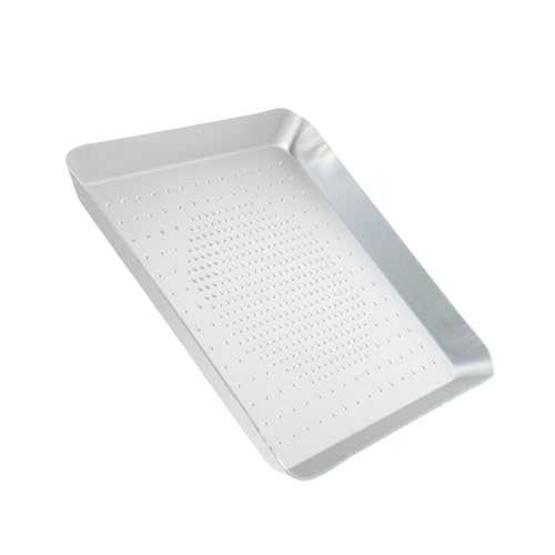 TIDTALEO 1Pc Square Perforated Pizza Baking Pan Aluminium Alloy Kitchen Bakeware with High Temperature Resistance for Home Restaurant and Cooking Schools