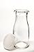 Old Fashioned Heavy Glass Half Pint Milk Bottle, Decanter Cream Server. With Lid (1 pack)