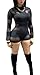 MS Sexy Women Transparent Mesh Nightclub Black Bandage Dress