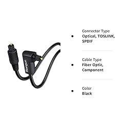 90 Degree Optical Audio Cable 2 feet, Optical Sound
