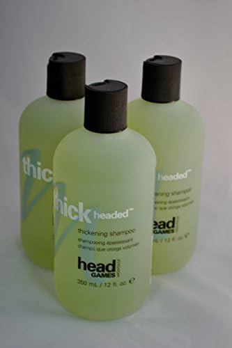 Head Games Thick Headed Thickening Shampoo 12oz. ~ 3 PACK