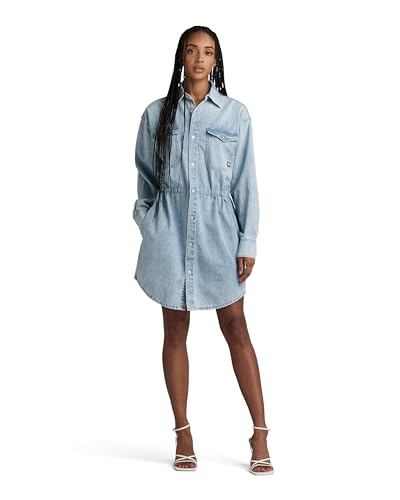 G-Star Women's Relaxed Drawcord Denim Dress , Blue (sun faded blue mist D24353-D252-G342), XL