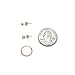 Sterling Silver 10mm Endless Cartilage Hoops, 2mm Tiny CZ & Ball Bead Stud Earrings for Women Men, 3 Pairs (Rose Gold)
