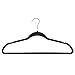Juvale Velvet Hangers - for Shirts, Dresses, and Delicate Clothing - Non-Slip Velvety Smooth Texture - Slim Space Saving Design- Black- 50 Pack - 18 Inches