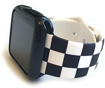 Copper Robin Black and White Checkered Watch Band for Apple Watch Band Watch Strap for iwatch Compatible with Apple Watch Series 1 2 3 4 38mm 40mm ...