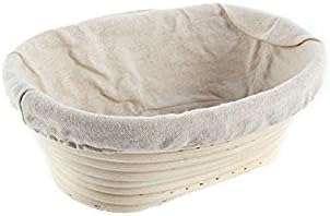 meizhouer Oval Dough Banneton Brotform Dougn Rattan Bread Proofing Proving Baskets 2 Sizes (L)