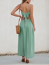 CUPSHE Women's Maxi Dress V Neck Sleeveless