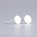 Tiny 3mm Round Sterling Silver Dot Disc Earrings - One Pair