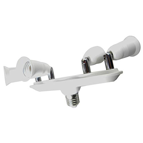 CACT CactusAngui Rotary Splitter E27 to 4 E27 LED Lamp Adapter Converter Bulb Base Socket Holder White