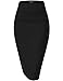 Hybrid & Company Women's Techno/Scuba Stretchy Office Pencil Skirt KSK43584 1139 Black M