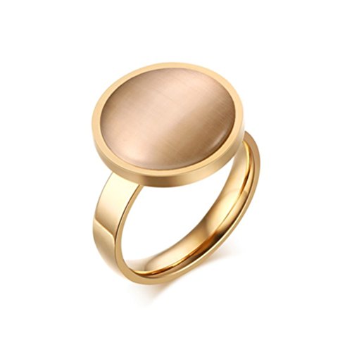 Mrsrui Natural MoonstoneGold Plated 925 Sterling Silver Plated Victorian Style Solitaire Ring