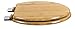 Bath Décor 5F1E1-20BN Deluxe Wood Toilet Seat, Rattan Bamboo/Brushed Nickel