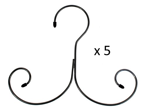 Non-Slip Cascading Hanger -- Curly Hanger for Tank Tops, Lingerie, Swimsuits, Life Jackets and Accessories by Boottique (Set of 5)