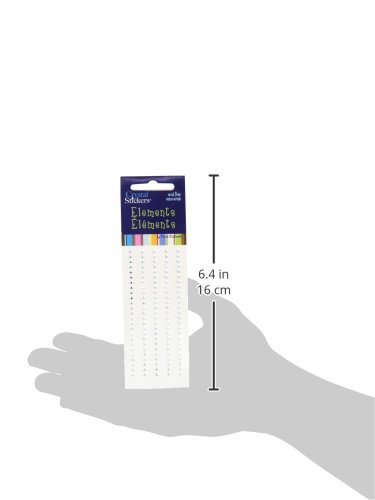 Mark Richards Elements Crystal Stickers 1652 120-Piece Self-Adhesive Rhinestones, 3mm, Clear