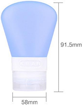 BingQing brand 3 color Travel Bottle/Container Set Carry-on Mini Small Portable Empty Soft Squeezable Refillable Leak Proof Airline Silicone Collapsible Tube-37ml