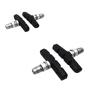 ALHONGA V-brake remvoeringen 2 paar remvoeringen set fiets remschoenen voor V-remmen U-rem en cantilever 4 stuks…