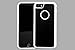 Accessory Crunch Anti-Gravity Selfie Case for iPhone 7, Nano Suction Stick to Glass, Tile, Car GPS, Most Smooth Surface - Black on White