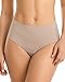 Leonisa Seamless Mid-Rise Moderate Compression Classic Underwear for Women - Tummy Control No Show Panties
