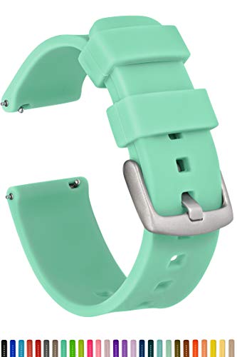 GadgetWraps 20mm Gizmo Watch Silicone Watch Band Strap with Quick Release Pins - Compatible with Gizmo Watch, Amazfit, Samsung, Pebble - 20mm Quick Release Watch Band (Mint Green, 20mm)