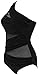 Alaroo Women's Bandage One Piece One-Shoulder Mesh Swimsuit Bathing Suit