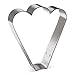Foose Brand Cookie Cutters 4 Piece Platter Cookie Cutter Set 3 3/8 inTrapezoid, 4 in Teardrop Round, 3 in Clam and 4.5 in Fan Three Bumps, USA Made