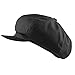 The Hat Depot 100% Cotton Plain Blank 6 Panel Newsboy Gatsby Apple Cabbie Cap Hat Made in USA (Black)