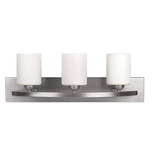 Vanity Bath Light Bar Interior Lighting Fixture (Brushed Nickel, 3 Lights) - Thumbnail 3