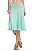 12 Ami Solid Basic Fold-Over Stretch Midi Skirt - Made in USA