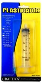 30 CC Syringe Plasticator with 25-Gauge Metal Needle - Plastic Glue/Adhesive/Solvent Cement Applicator