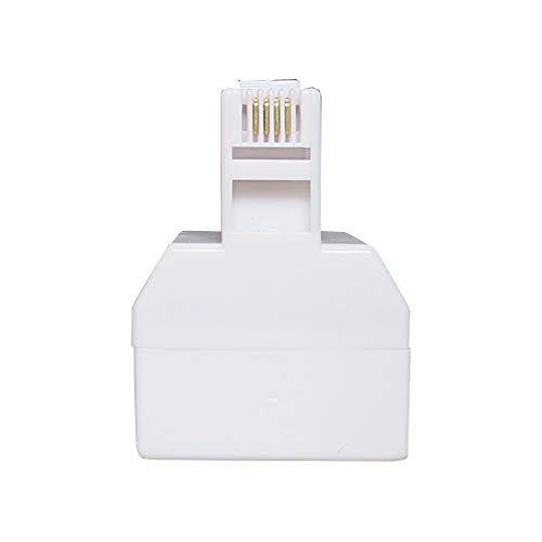 2 PCS RJ11 Double Telephone Jack Splitter and Adapter,Telephone Line Splitter,Telephone Line Adapter Plug 1 to 2 in Jack,Phone Jack Splitter for ADSL Fax Model Cordless Phone System 4-Conductor - Thumbnail 2